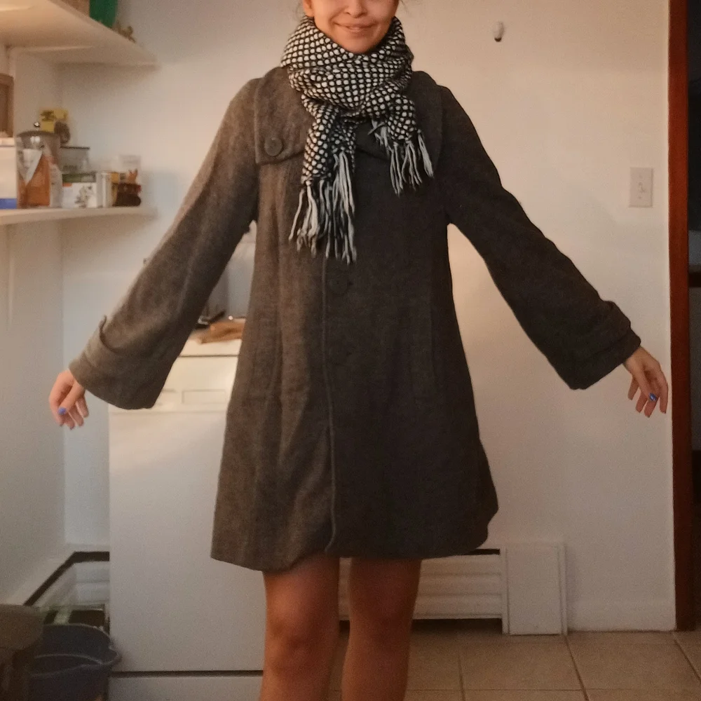 ⚡️SALE⚡️H&M Gray Wool Coat - Picture 4 of 11
